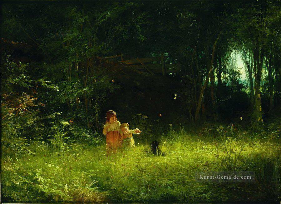 Kinder im Wald 1887 Ivan Kramskoi Ölgemälde
